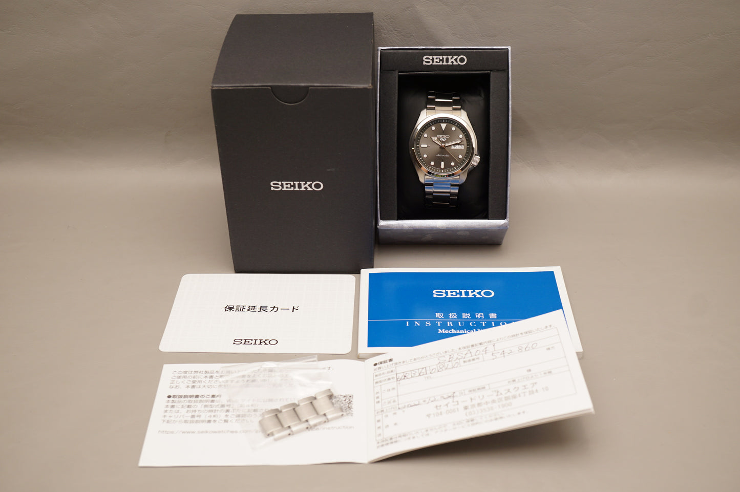 Seiko 5 Sports SBSA041 4R36 Anthracite 40mm Grey Dial Automatic Watch
