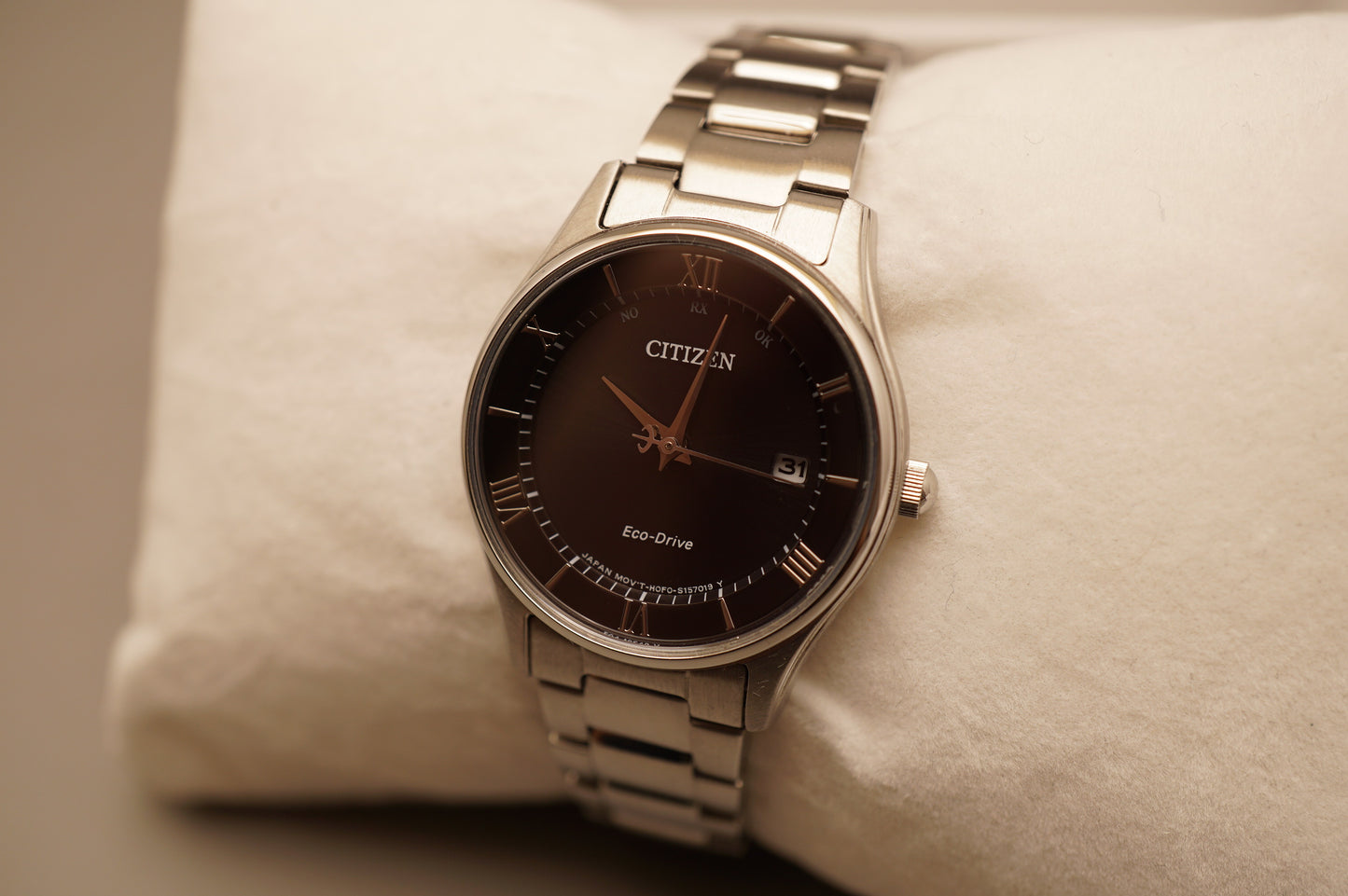 Citizen Eco-Drive H0F0-S114152 Black Dial Radio Wave Solar Quartz Ladies Watch