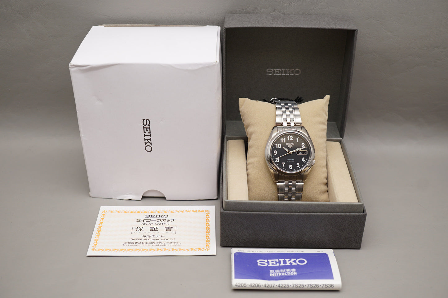 New Seiko 5 Sports SNK381K1 7S26 Black Numeric Dial Automatic Watch