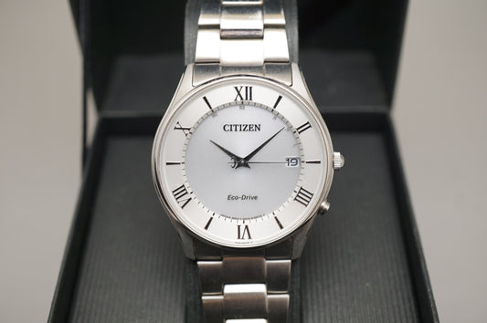 Citizen Eco-Drive H415-S112907 Silver Dial JDM Radio Wave Solar Quartz Watch