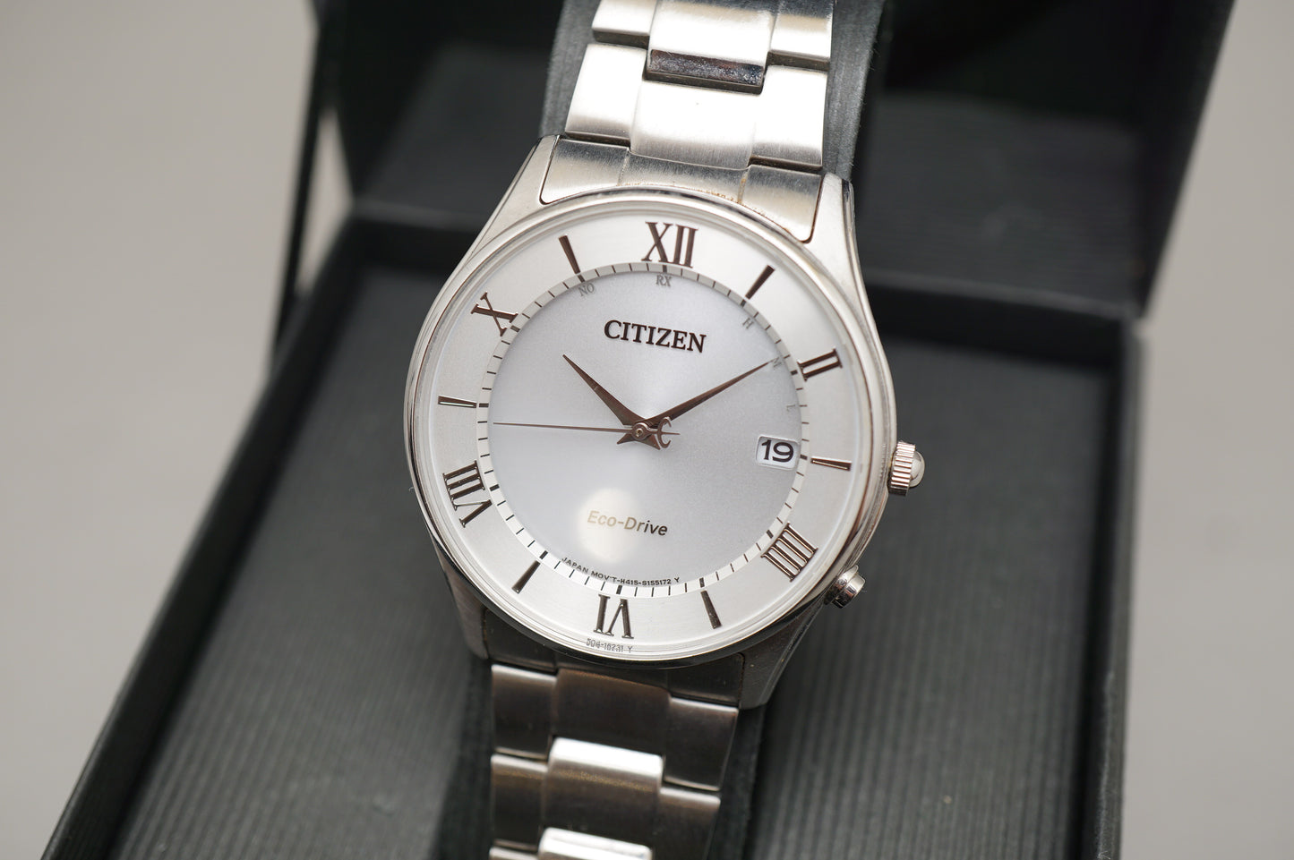 Citizen Eco-Drive H415-S112907 Silver Dial JDM Radio Wave Solar Quartz Watch