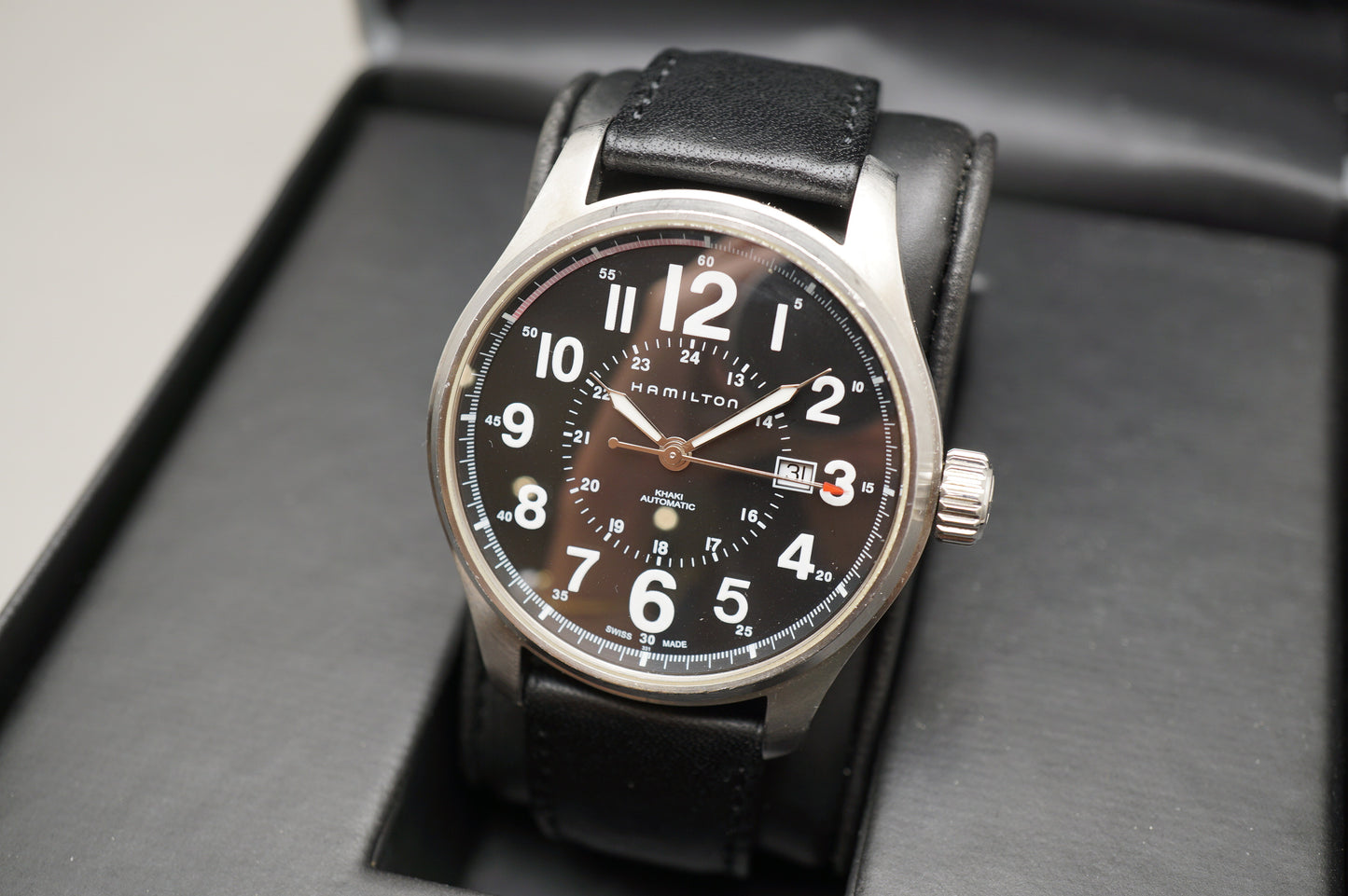 Hamilton Khaki Field H70615733 Black Dial Officer Swiss Automatic Watch