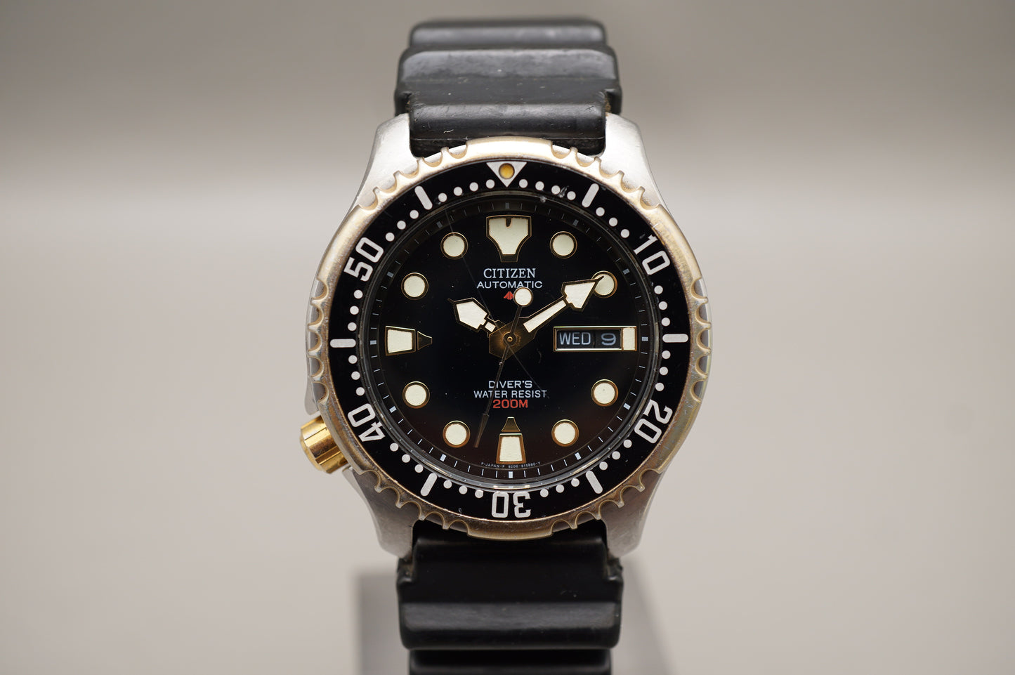 Vintage 1996 Citizen Promaster 8203-824407 Black Dial Lefty 200M Automatic Watch