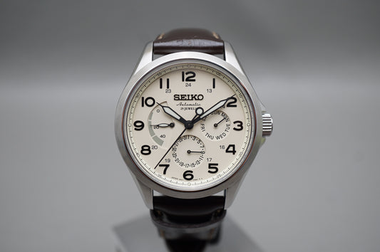 Seiko Presage SARW017 6R21 Cream Dial Automatic Power Reserve JDM Day Date Watch