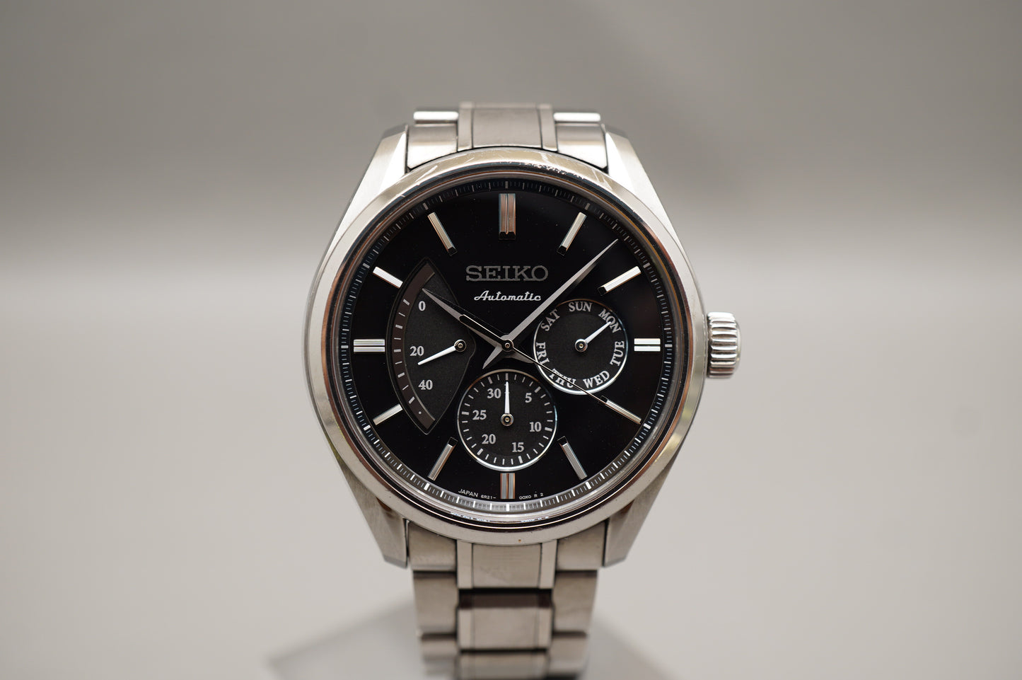Seiko Presage SARW023 6R21 Black Dial Automatic Power Reserve JDM Watch