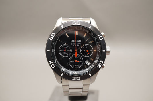 Seiko SSB053 6T63 Black Dial Tachymeter Chronograph Quartz Watch