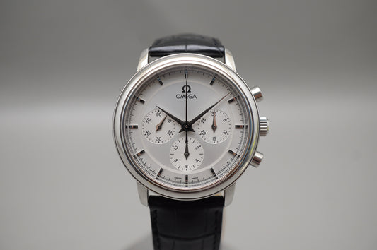 Omega Deville Prestige Cal.861 Silver Dial Handwound Chronograph Swiss Watch