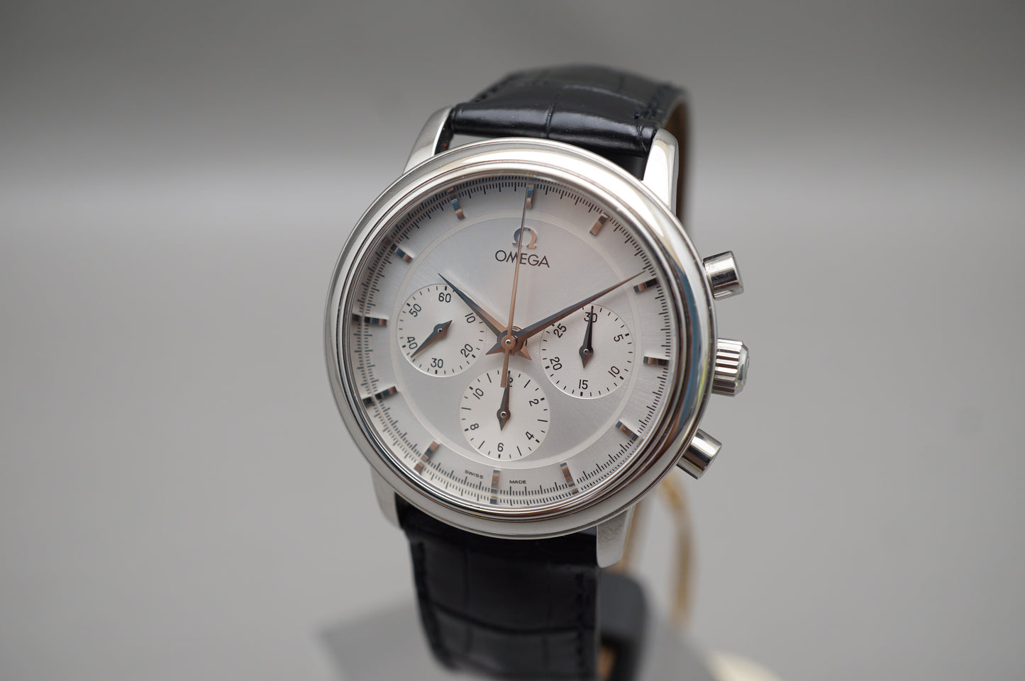 Omega Deville Prestige Cal.861 Silver Dial Handwound Chronograph Swiss Watch