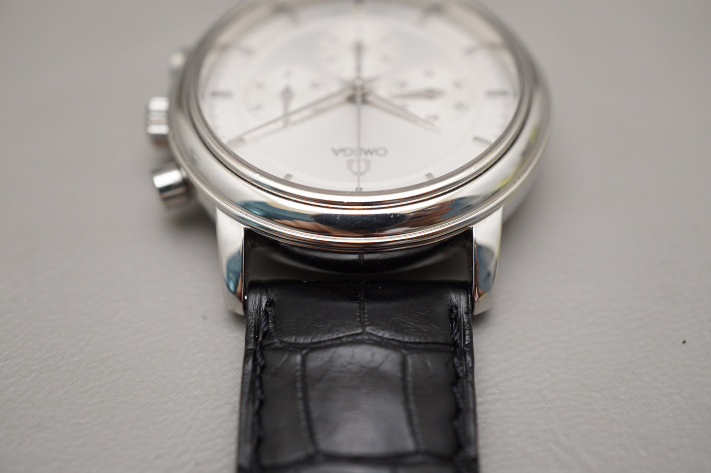 Omega Deville Prestige Cal.861 Silver Dial Handwound Chronograph Swiss Watch