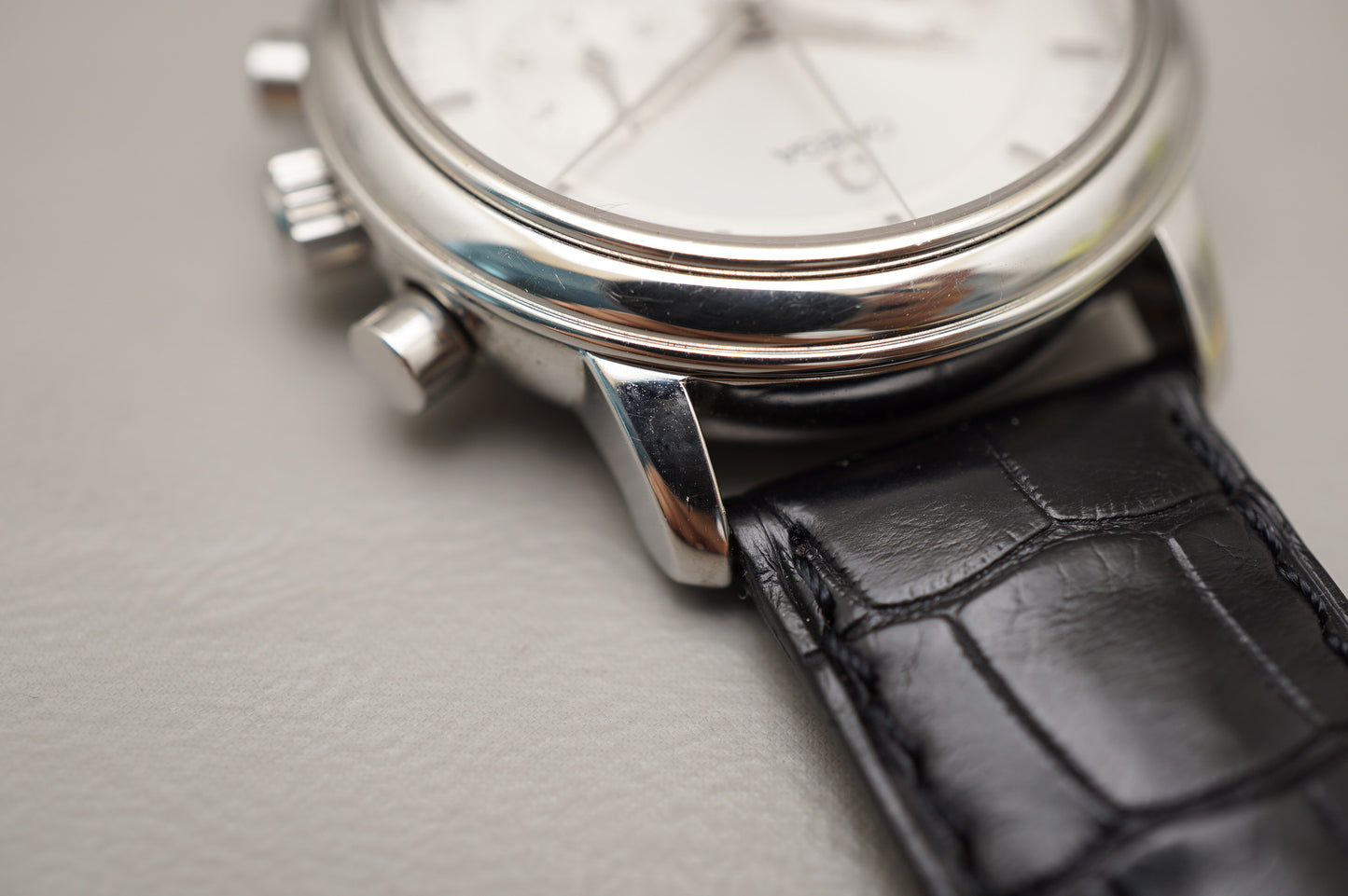 Omega Deville Prestige Cal.861 Silver Dial Handwound Chronograph Swiss Watch