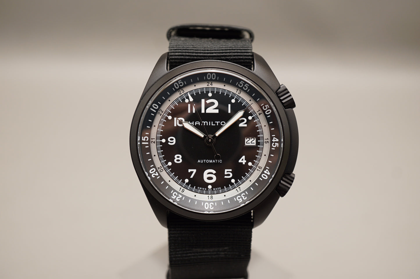 Hamilton Khaki Aviation H80485835 Pilot Pioneer Black Aluminum Automatic Watch