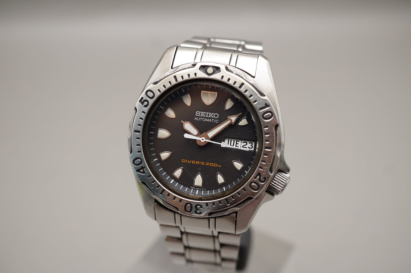 Vintage 1996 Seiko SKX001 7S26 Sharktooth Midsize Divers 200M Automatic Watch
