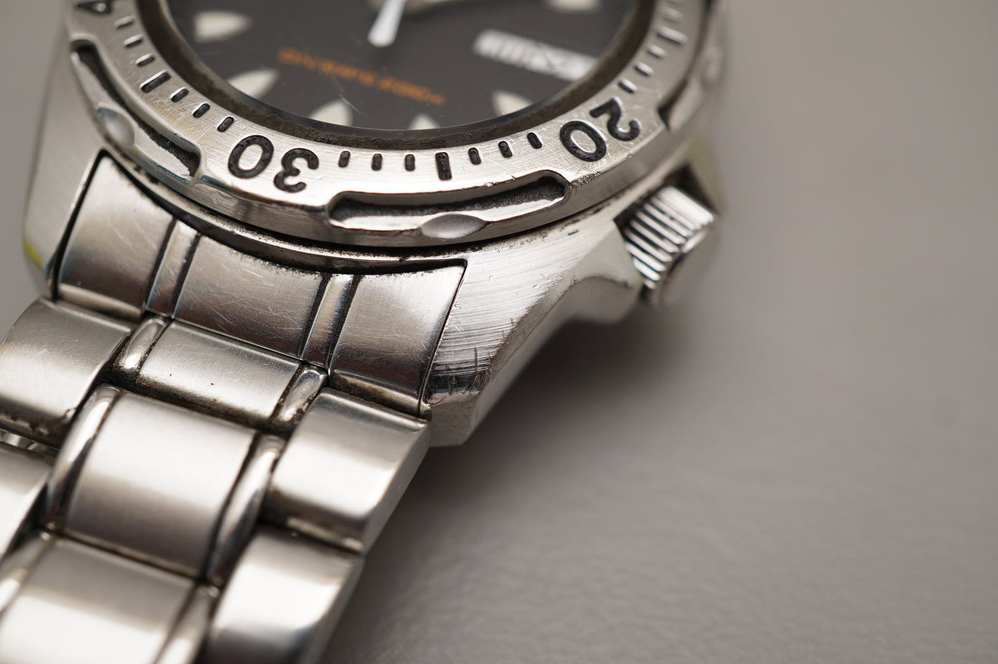 Vintage 1996 Seiko SKX001 7S26 Sharktooth Midsize Divers 200M Automatic Watch