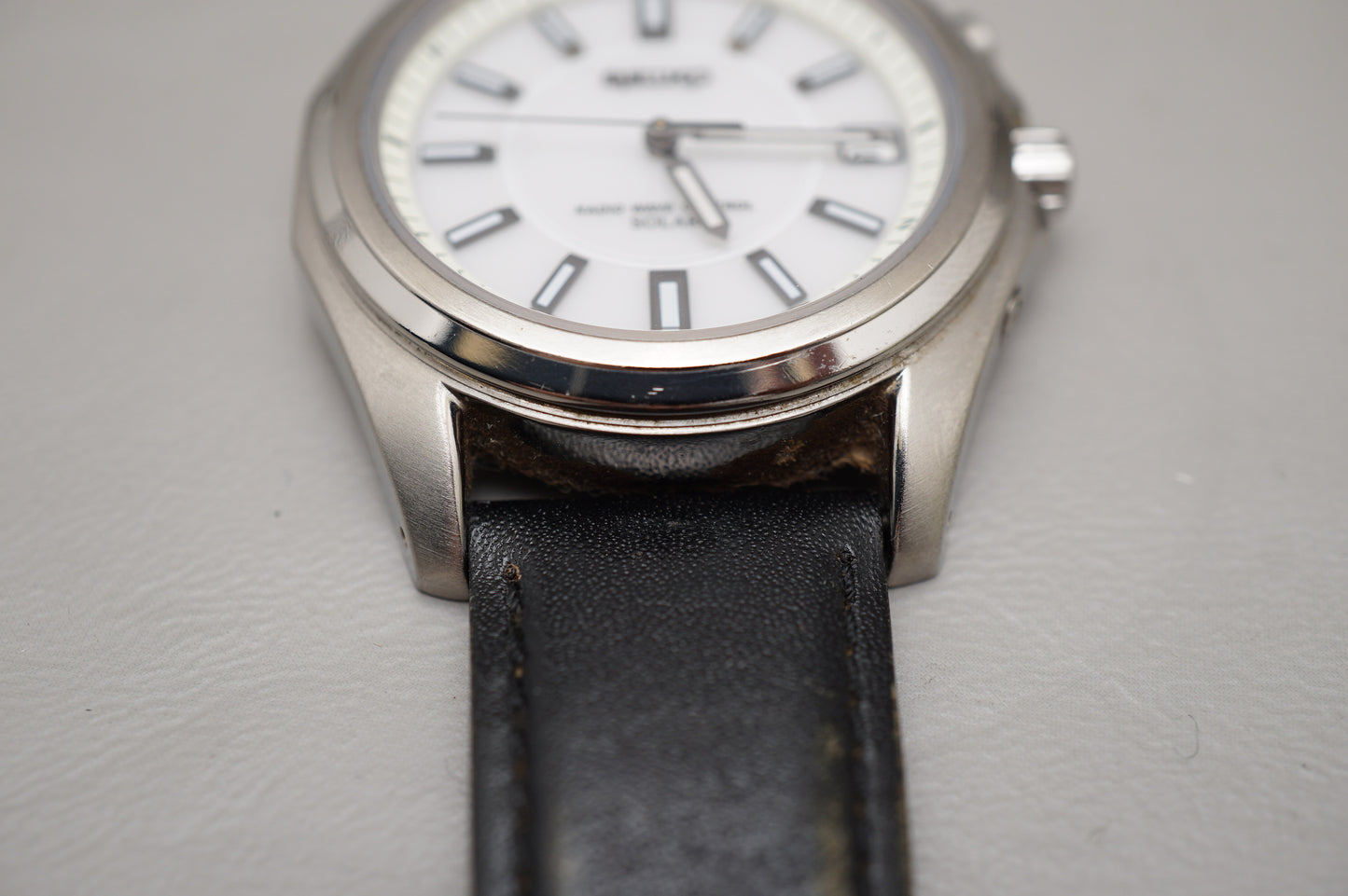 Seiko SBTM055 7B22 White Dial Titanium Radio Wave Solar Quartz JDM Watch