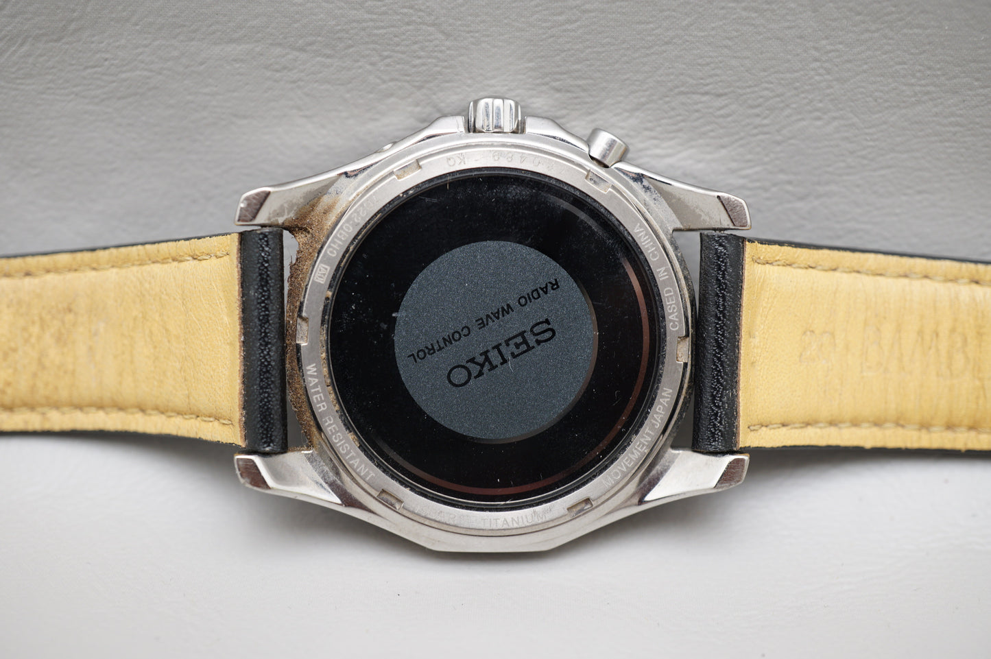 Seiko SBTM055 7B22 White Dial Titanium Radio Wave Solar Quartz JDM Watch