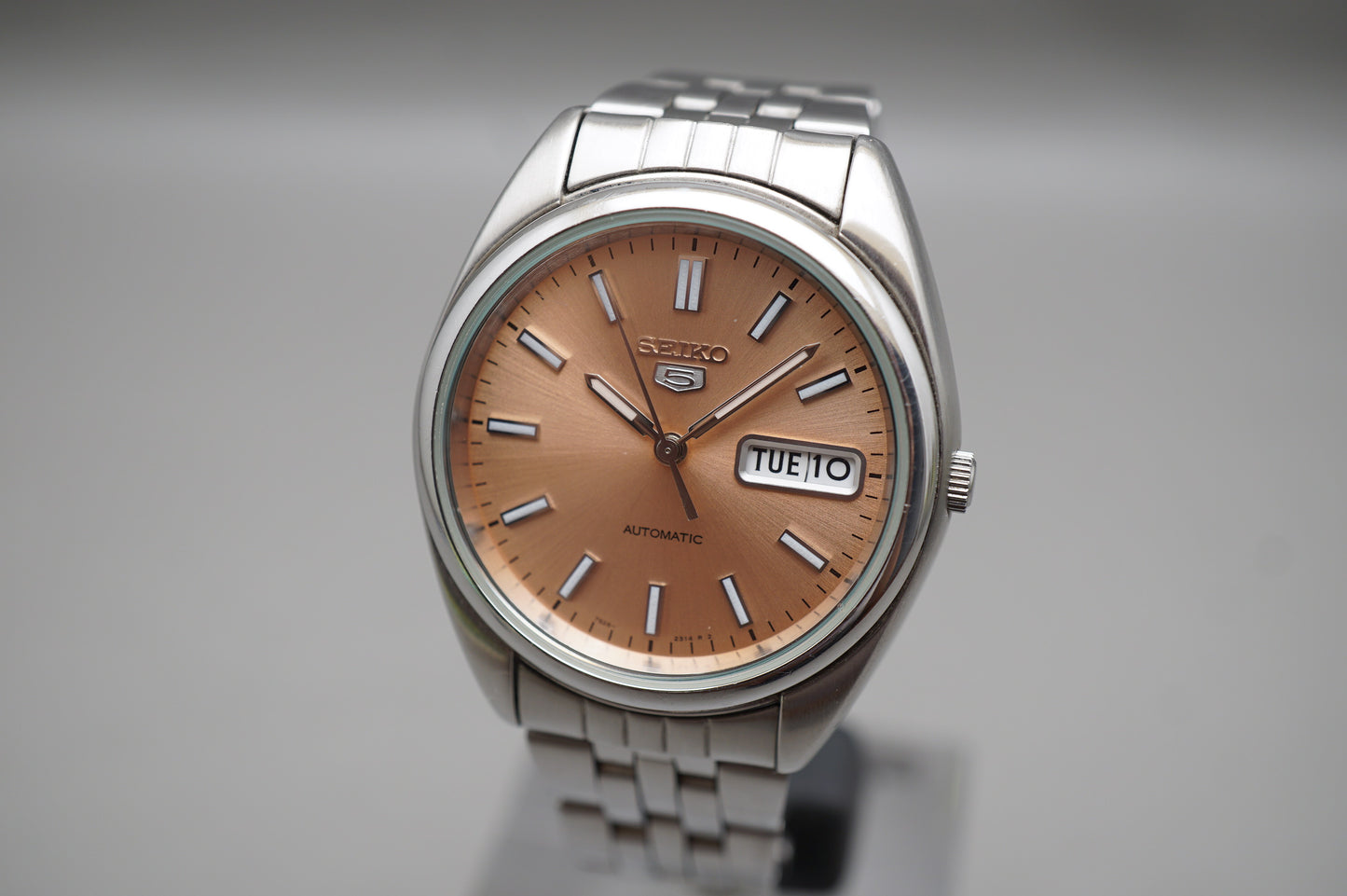 Rare Seiko 5 SNXA11 7S26 Salmon Dial Automatic Watch Original Condition