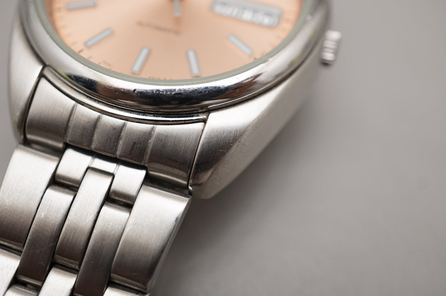 Rare Seiko 5 SNXA11 7S26 Salmon Dial Automatic Watch Original Condition