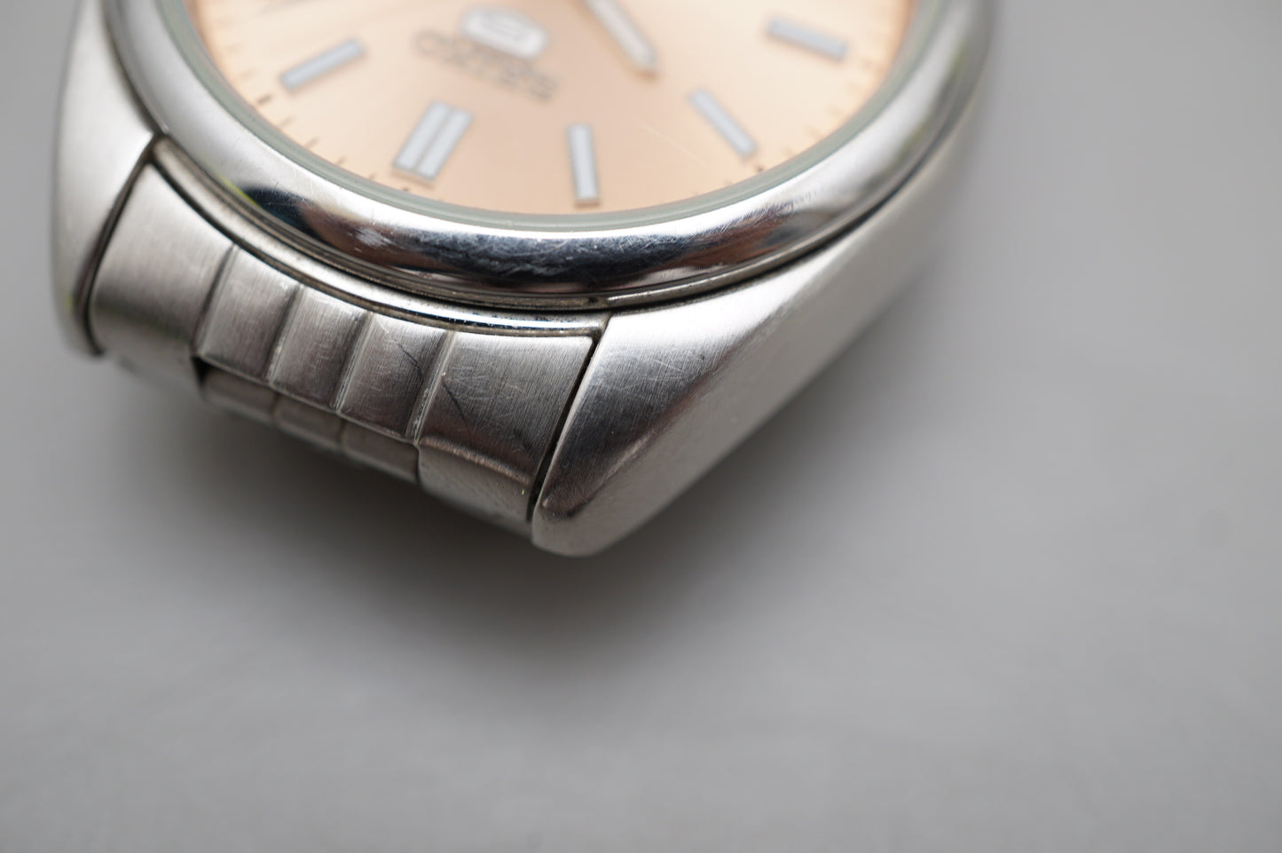 Rare Seiko 5 SNXA11 7S26 Salmon Dial Automatic Watch Original Condition