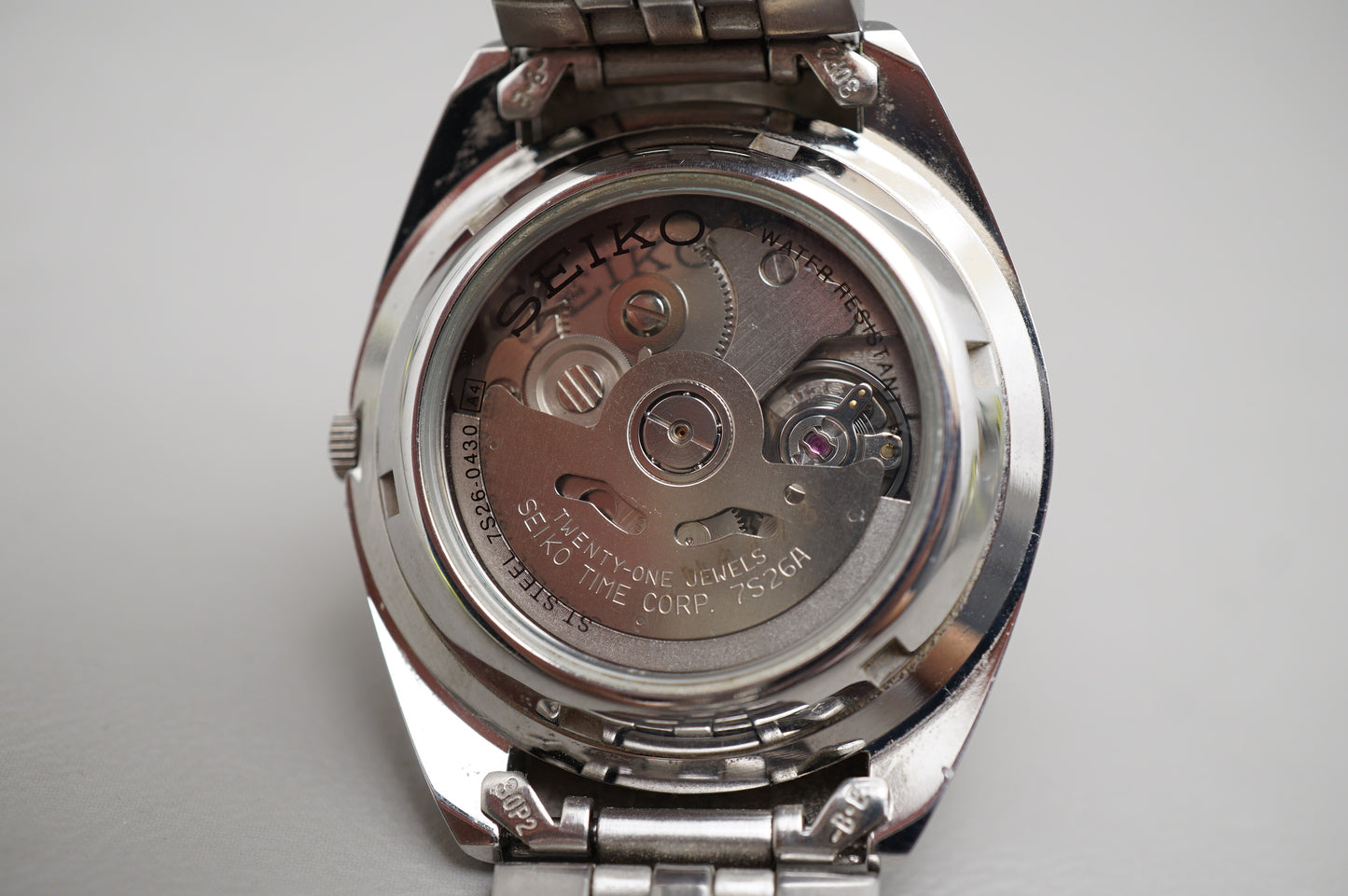 Rare Seiko 5 SNXA11 7S26 Salmon Dial Automatic Watch Original Condition