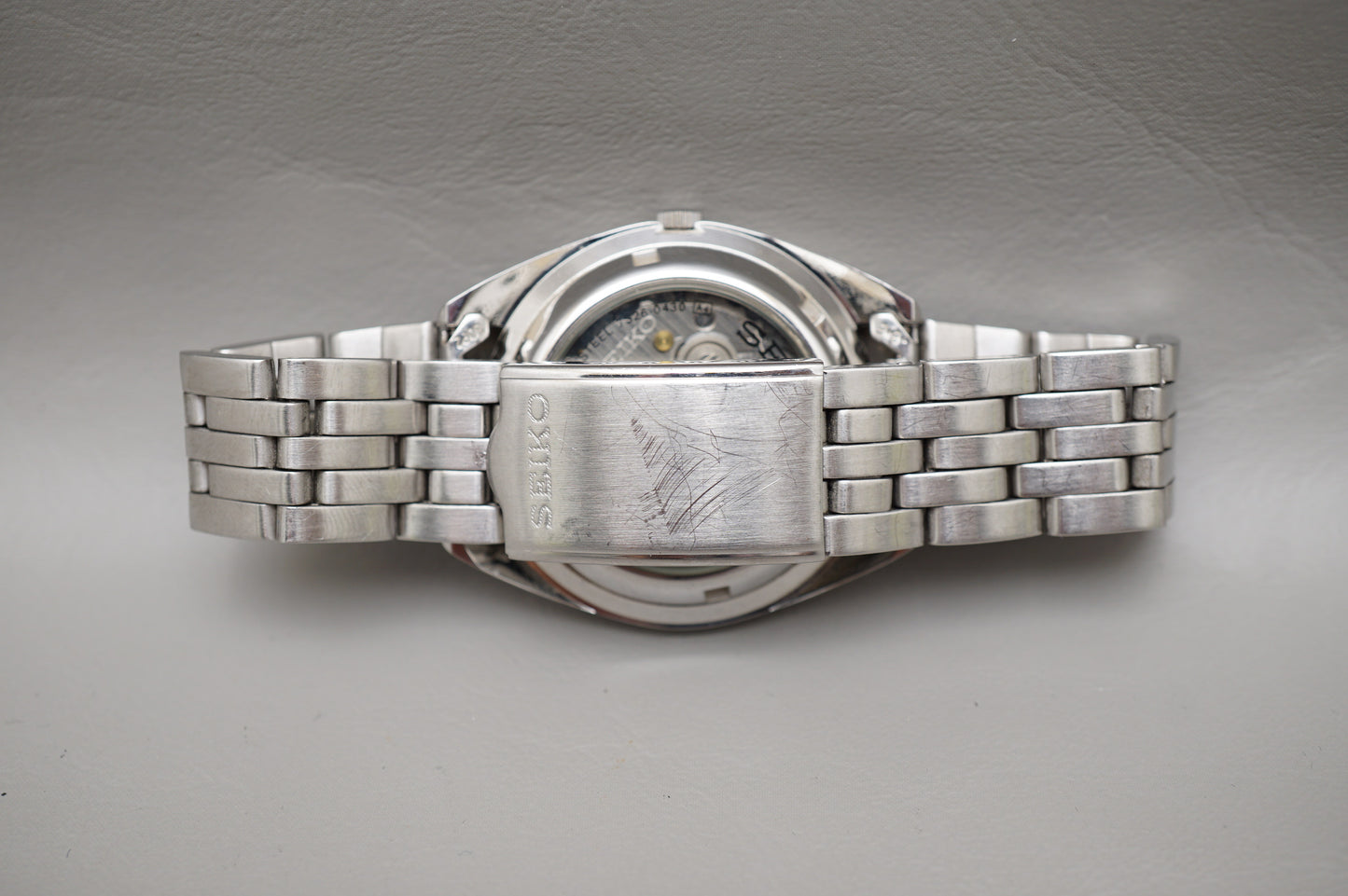 Rare Seiko 5 SNXA11 7S26 Salmon Dial Automatic Watch Original Condition