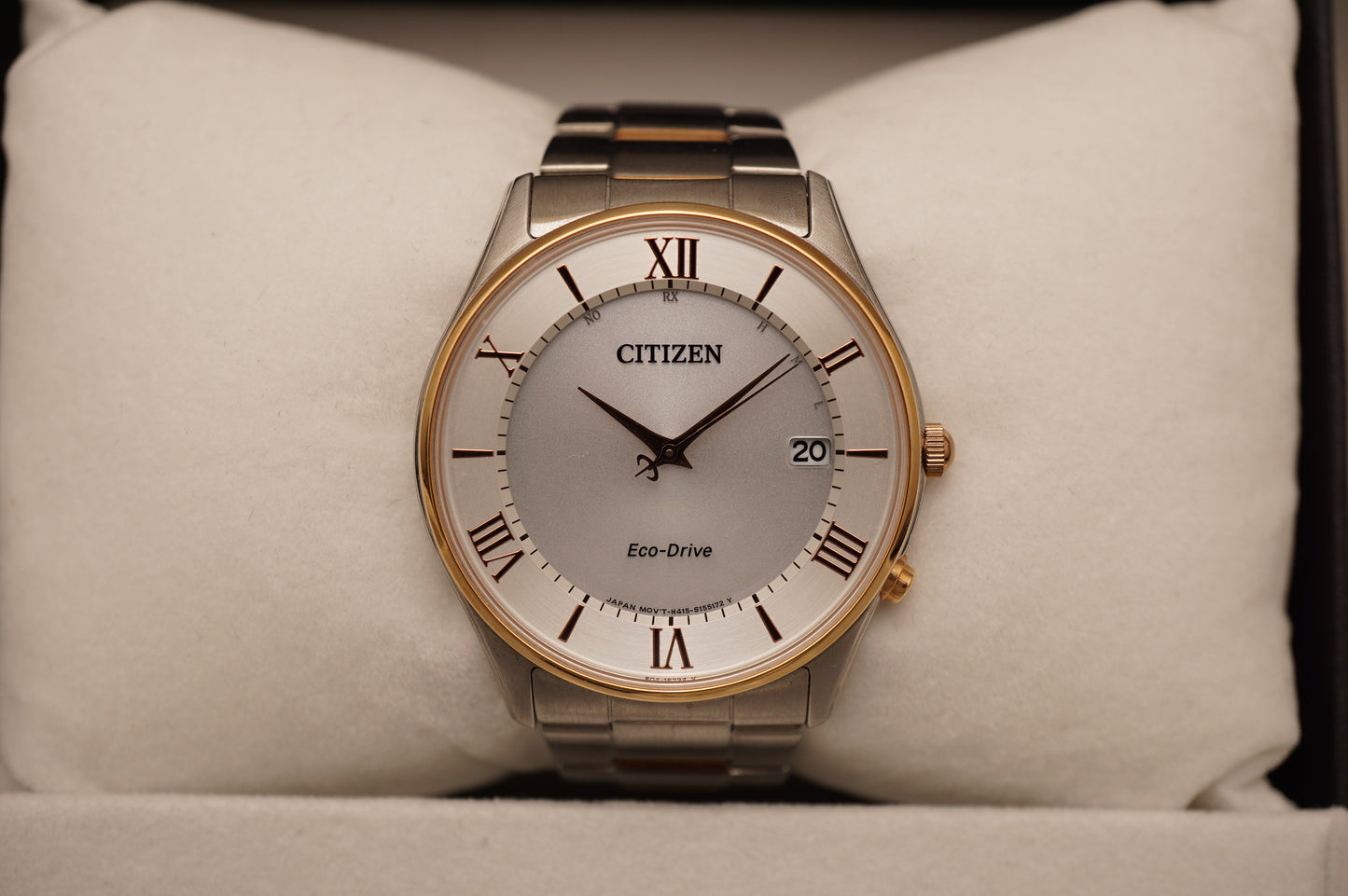 Citizen Eco-Drive AS1062-59A Rose Silver Dial JDM Radio Wave Solar Quartz Watch