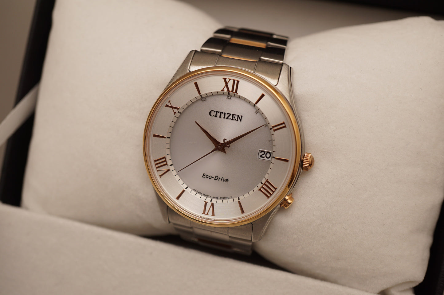 Citizen Eco-Drive AS1062-59A Rose Silver Dial JDM Radio Wave Solar Quartz Watch