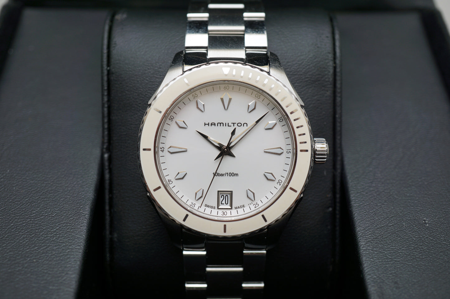 Hamilton Jazzmaster Seaview H37411111 White Dial 37mm Swiss Quartz Watch