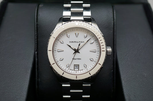 Hamilton Jazzmaster Seaview H37411111 White Dial 37mm Swiss Quartz Watch