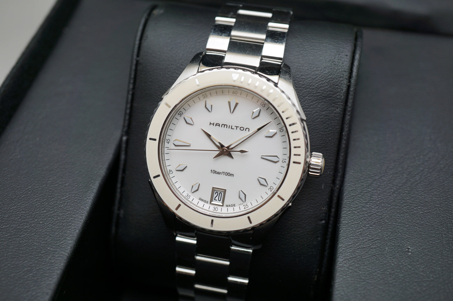 Hamilton Jazzmaster Seaview H37411111 White Dial 37mm Swiss Quartz Watch