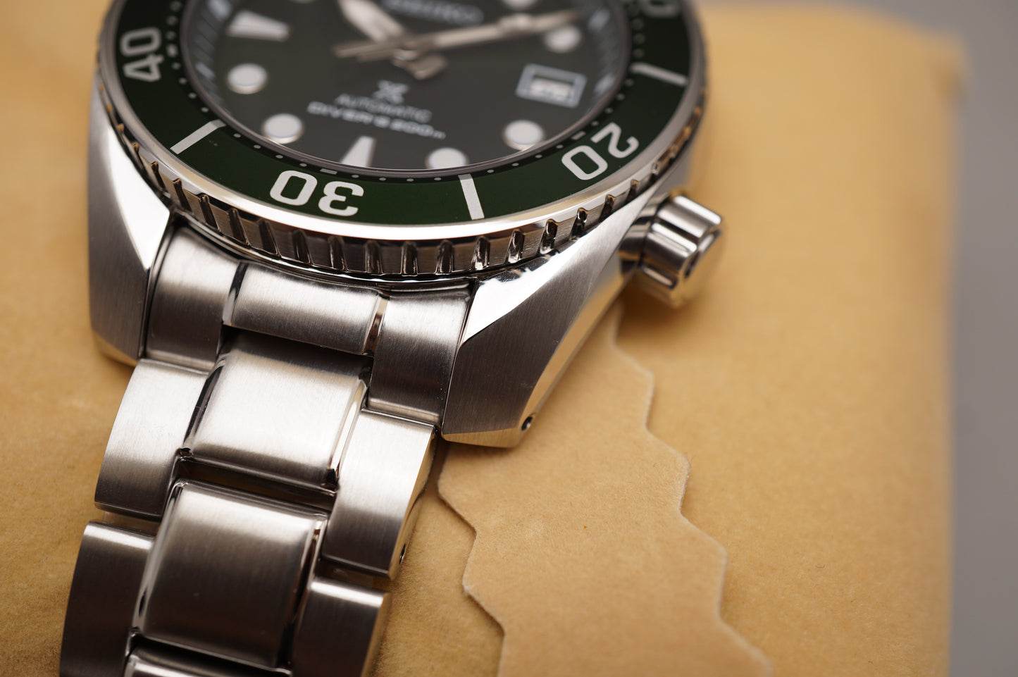 New Seiko Prospex SBDC081 6R15 Green Dial Sumo Divers 200M Automatic Watch