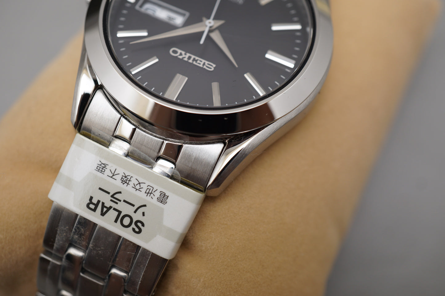 Unworn Seiko Selection SBPX083 V158 Black Dial JDM Solar Quartz Watch Engraved