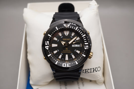 Seiko Prospex SRP641 4R36 Black Gold Baby Tuna Divers 200M Automatic Watch READ