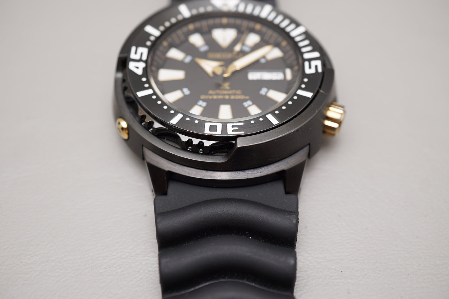 Seiko Prospex SRP641 4R36 Black Gold Baby Tuna Divers 200M Automatic Watch READ