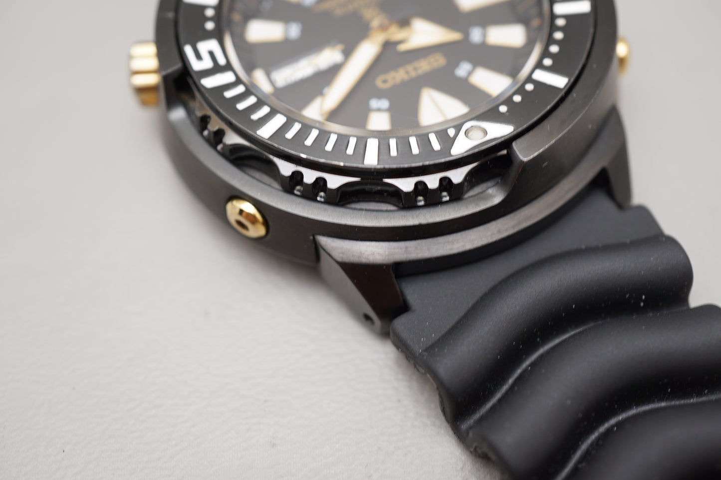 Seiko Prospex SRP641 4R36 Black Gold Baby Tuna Divers 200M Automatic Watch READ