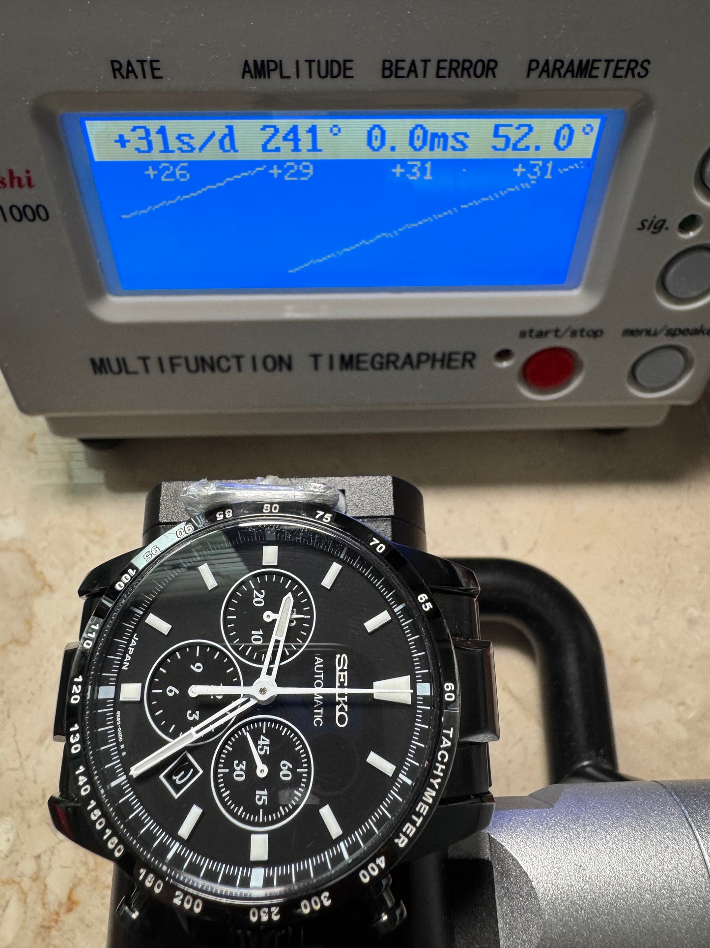Seiko Brightz Phoenix SAGK009 8R28 Black JDM Automatic Chronograph Watch