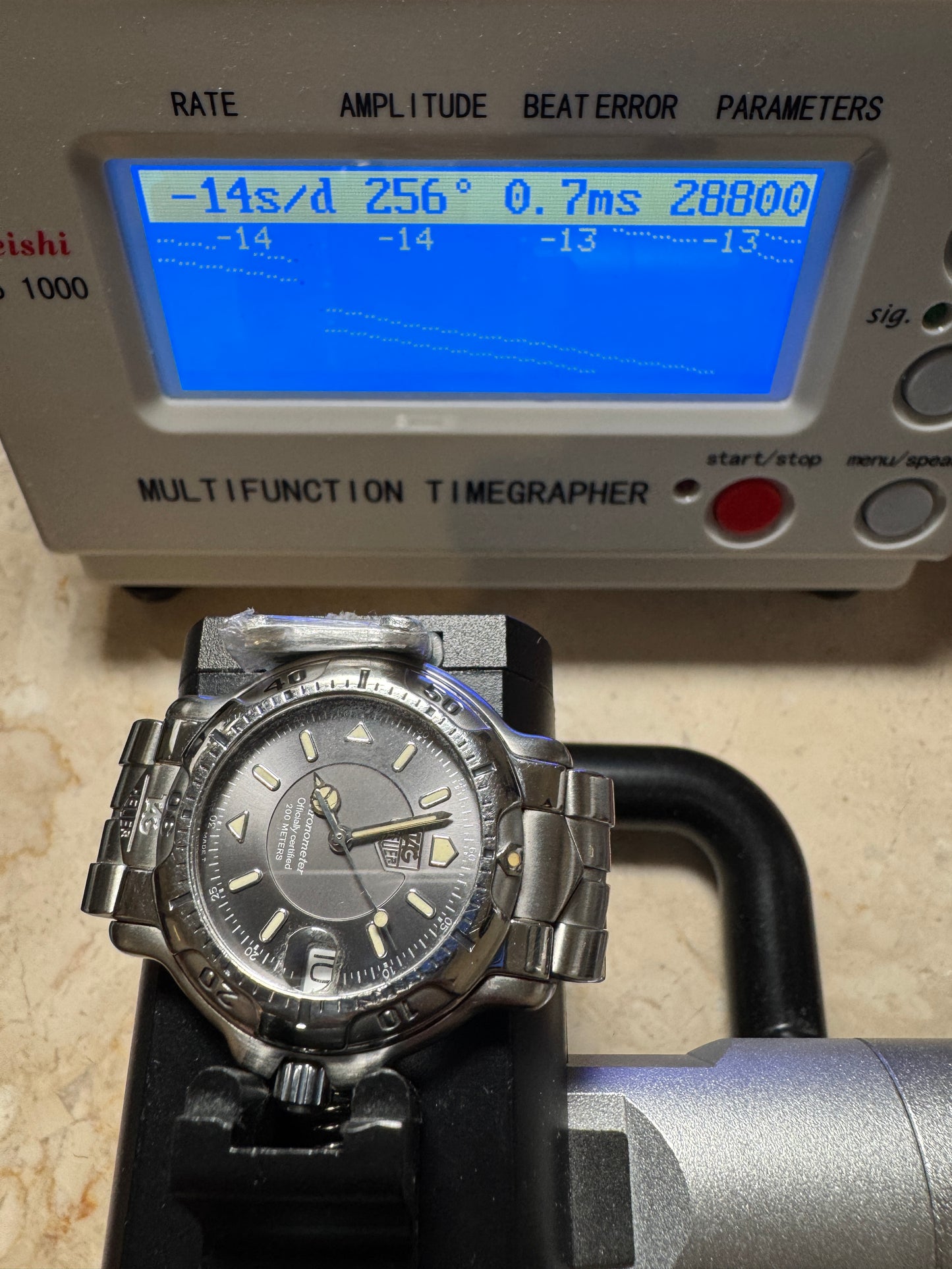 Vintage Tag Heuer 6000 Professional WH5212-K1 Automatic Chronometer Watch