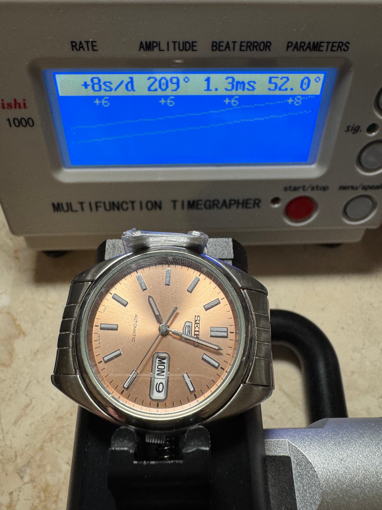 Rare Seiko 5 SNXA11 7S26 Salmon Dial Automatic Watch Original Condition