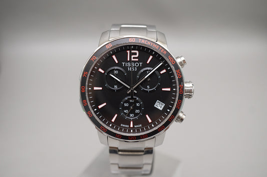 Tissot T0954171105700 Quickster Black Dial Chronograph Tachymeter Quartz Watch