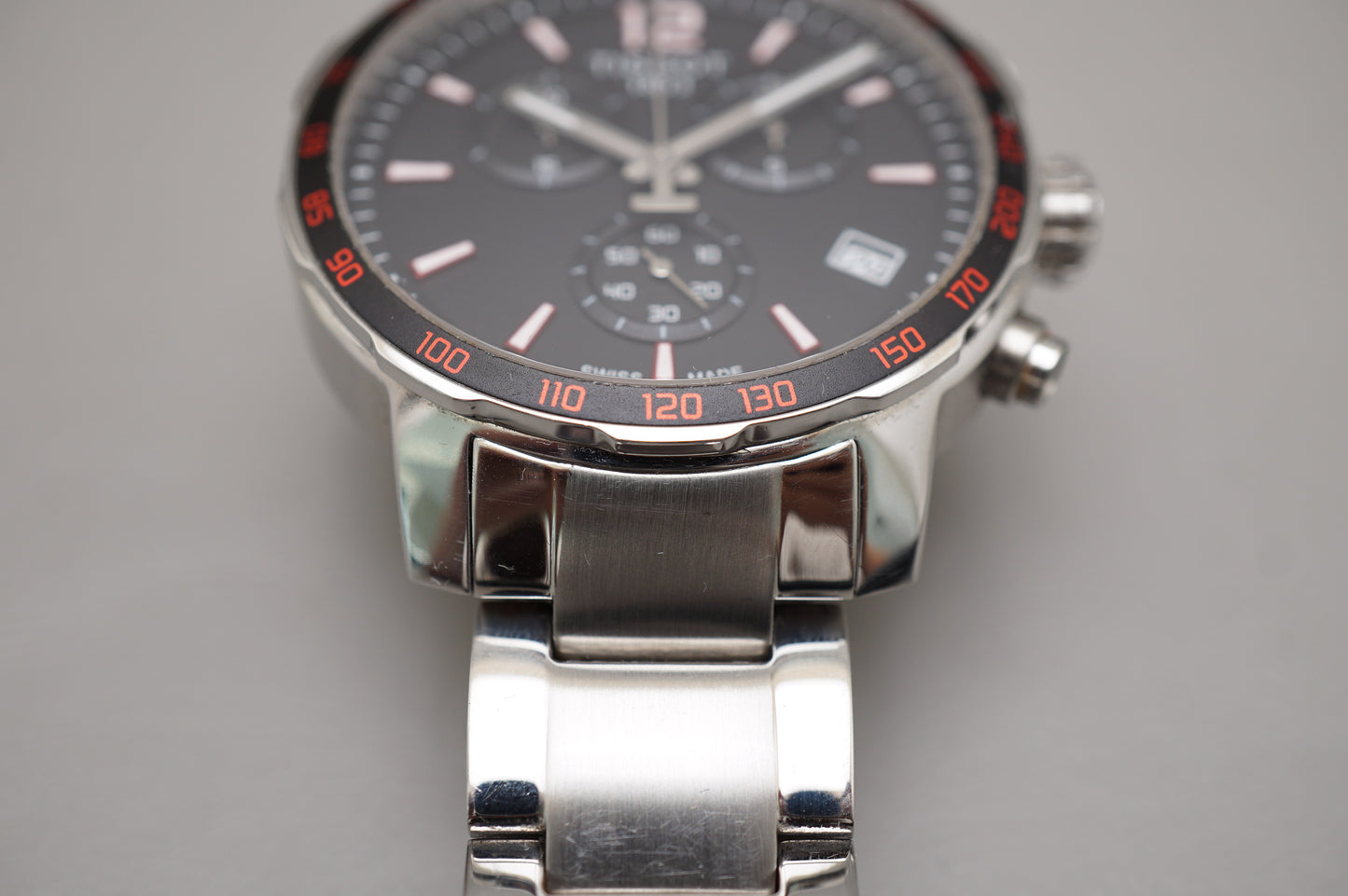 Tissot T0954171105700 Quickster Black Dial Chronograph Tachymeter Quartz Watch