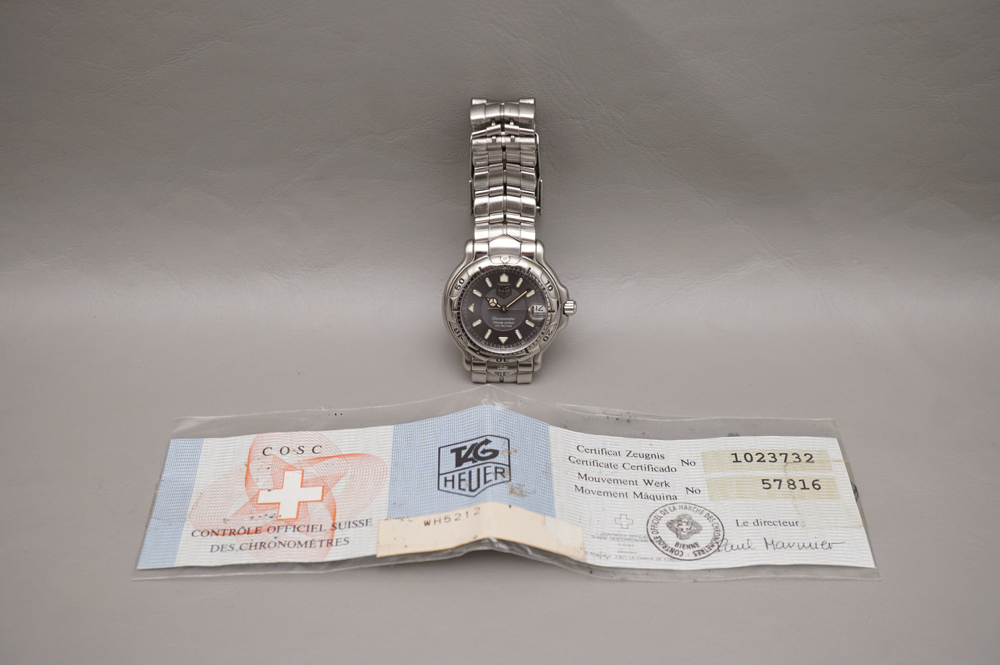 Vintage Tag Heuer 6000 Professional WH5212-K1 Automatic Chronometer Watch