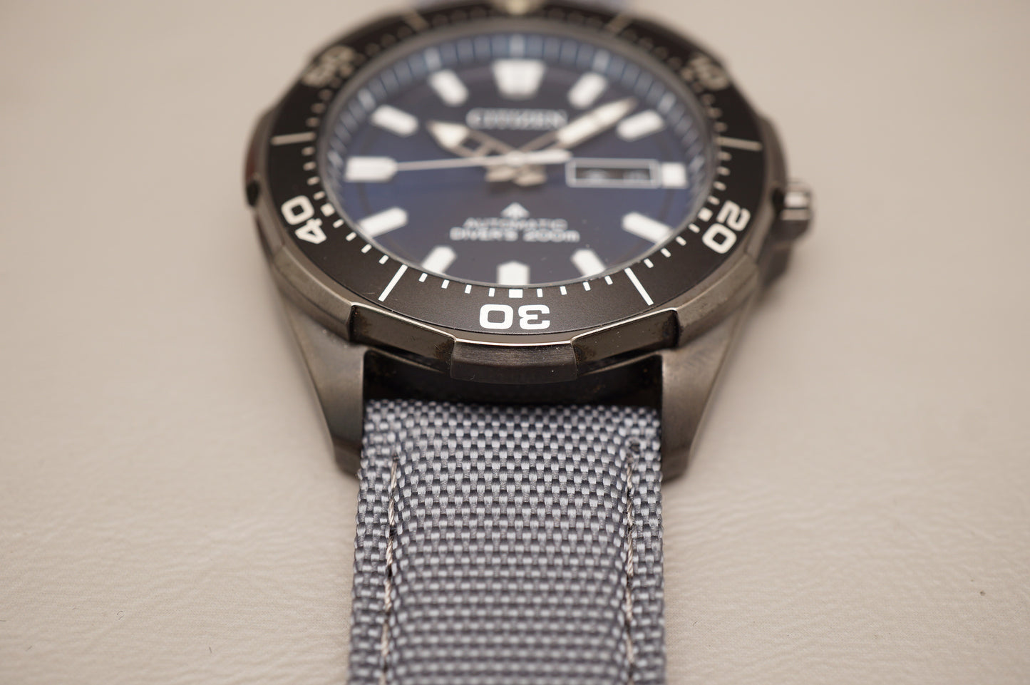 Citizen Promaster NY0075-12L Marine Blue Dial Titanium Automatic Watch READ