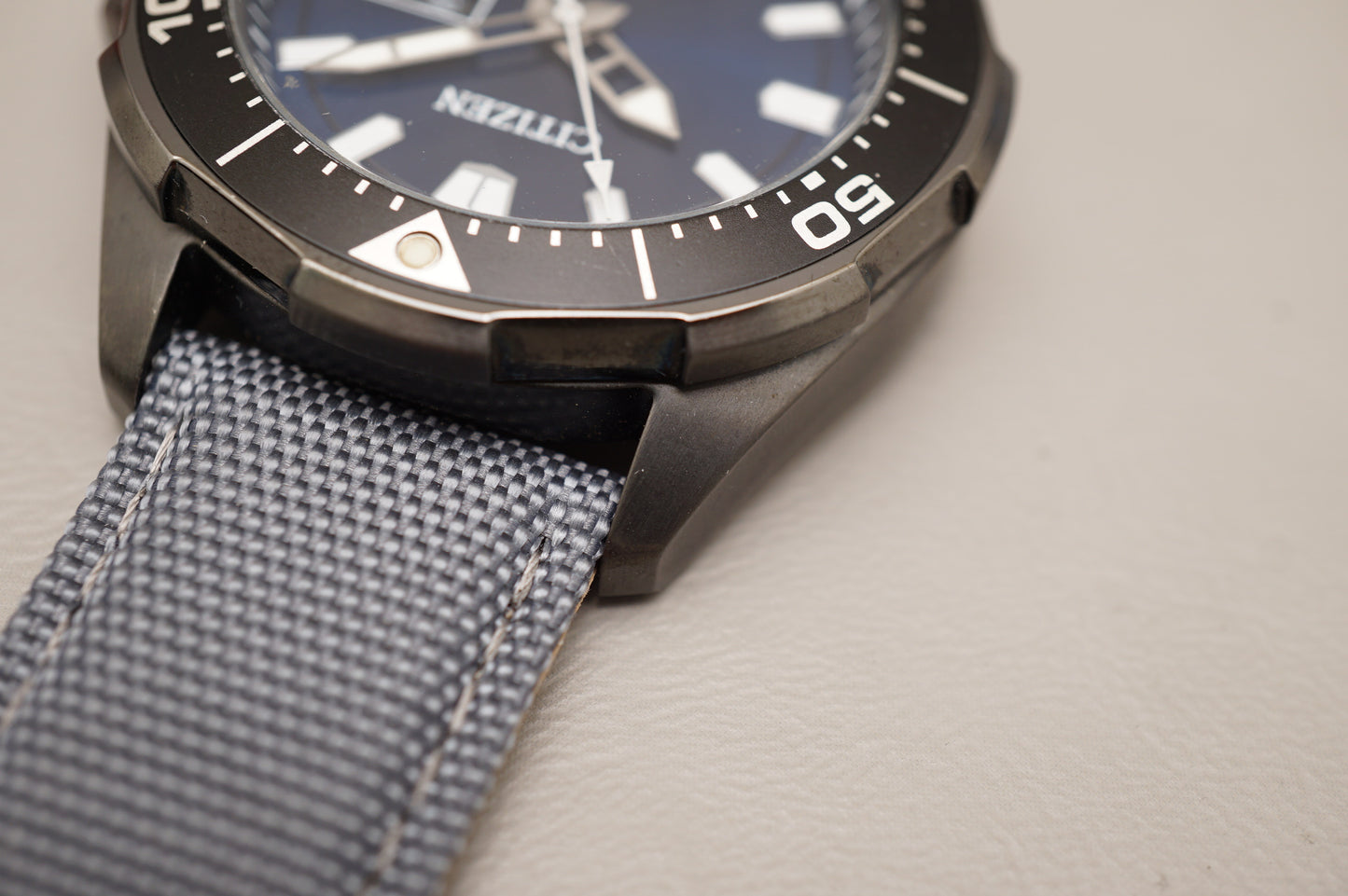 Citizen Promaster NY0075-12L Marine Blue Dial Titanium Automatic Watch READ