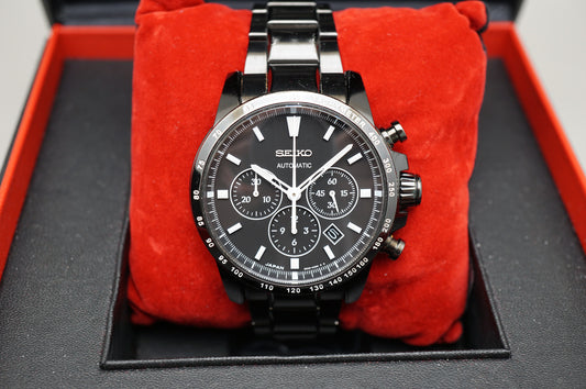 Seiko Brightz Phoenix SAGK009 8R28 Black JDM Automatic Chronograph Watch