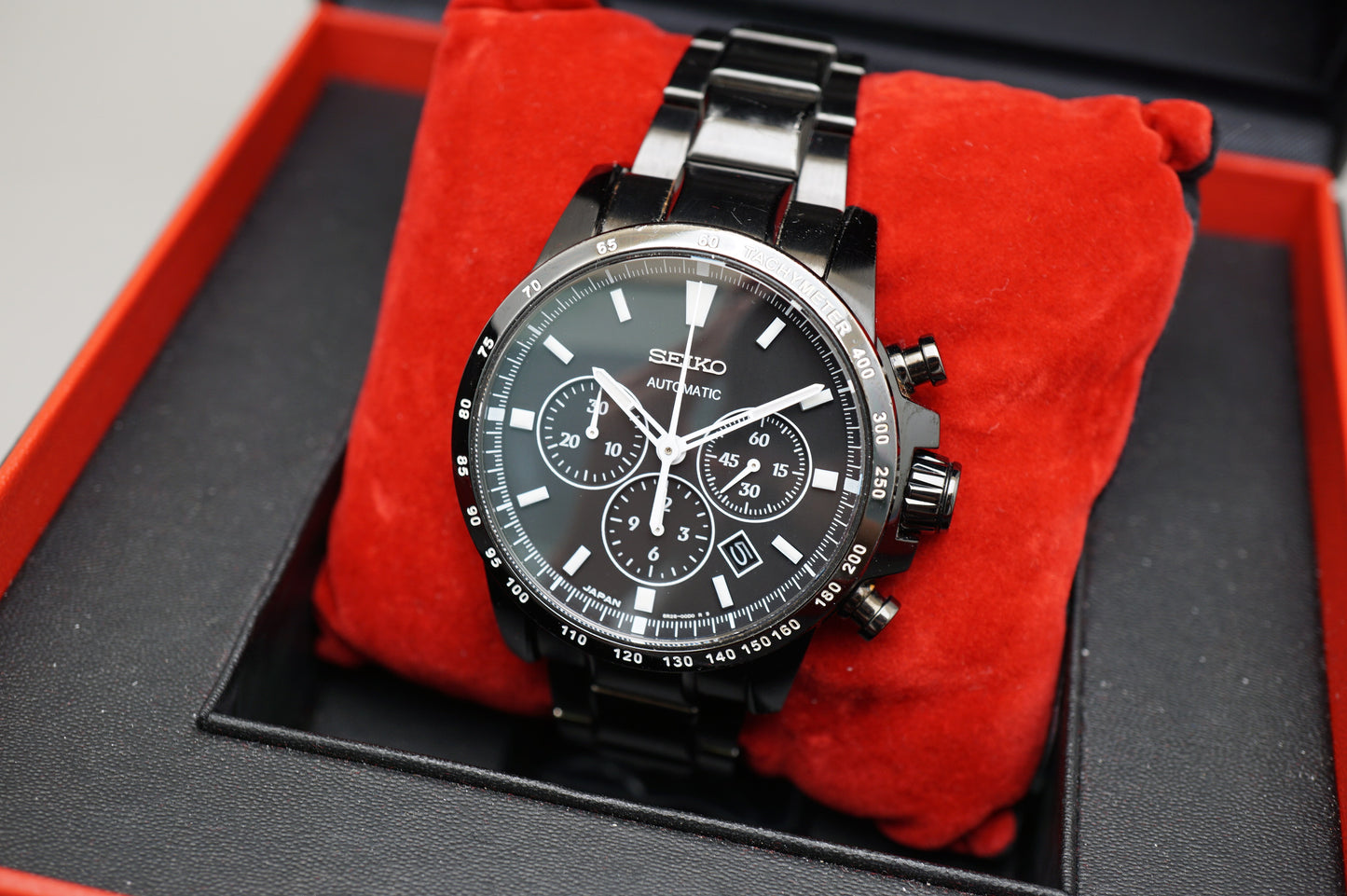 Seiko Brightz Phoenix SAGK009 8R28 Black JDM Automatic Chronograph Watch