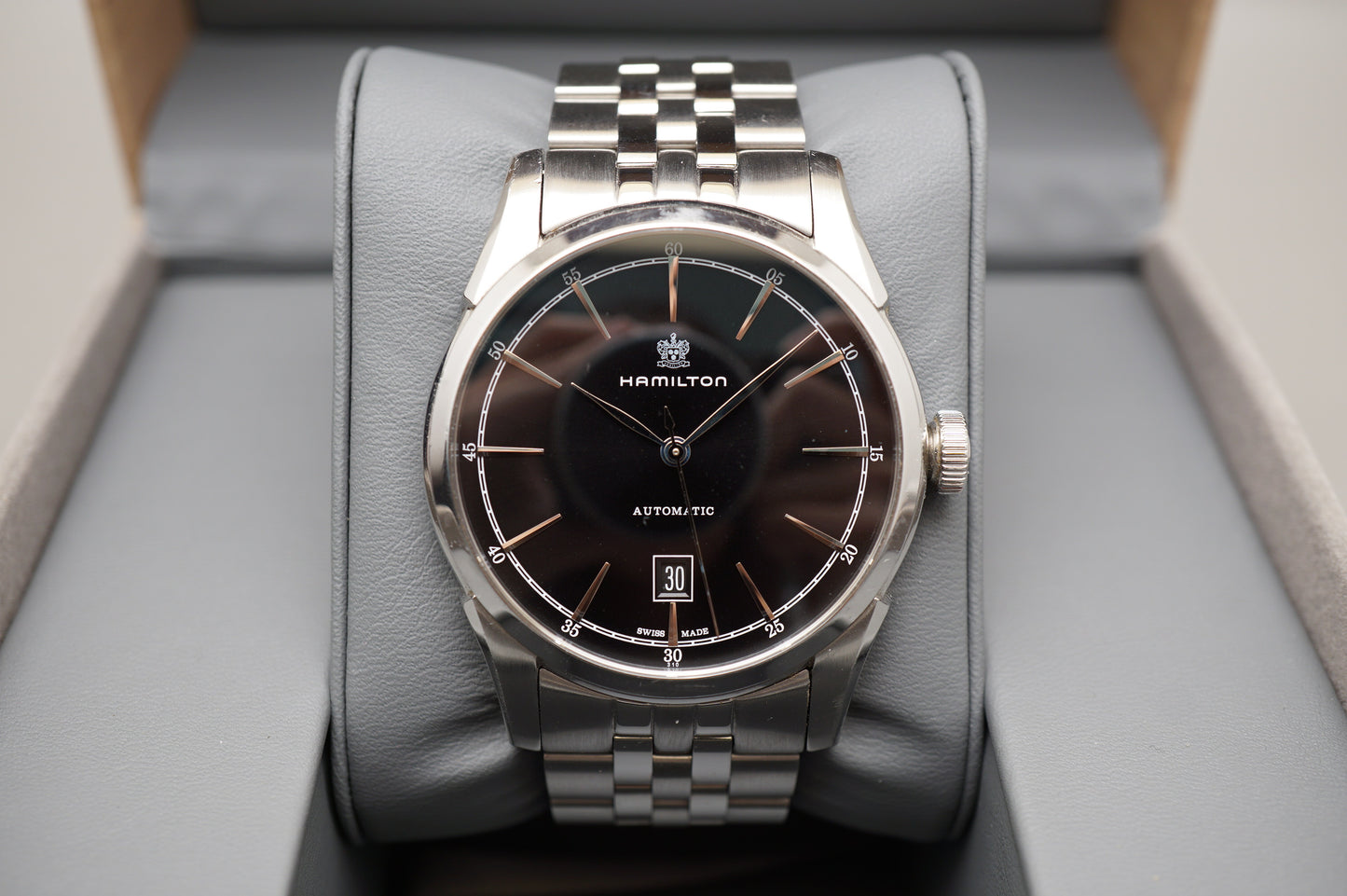 Hamilton American Classic H42415031 Spirit Of Liberty Automatic Watch Black Dial
