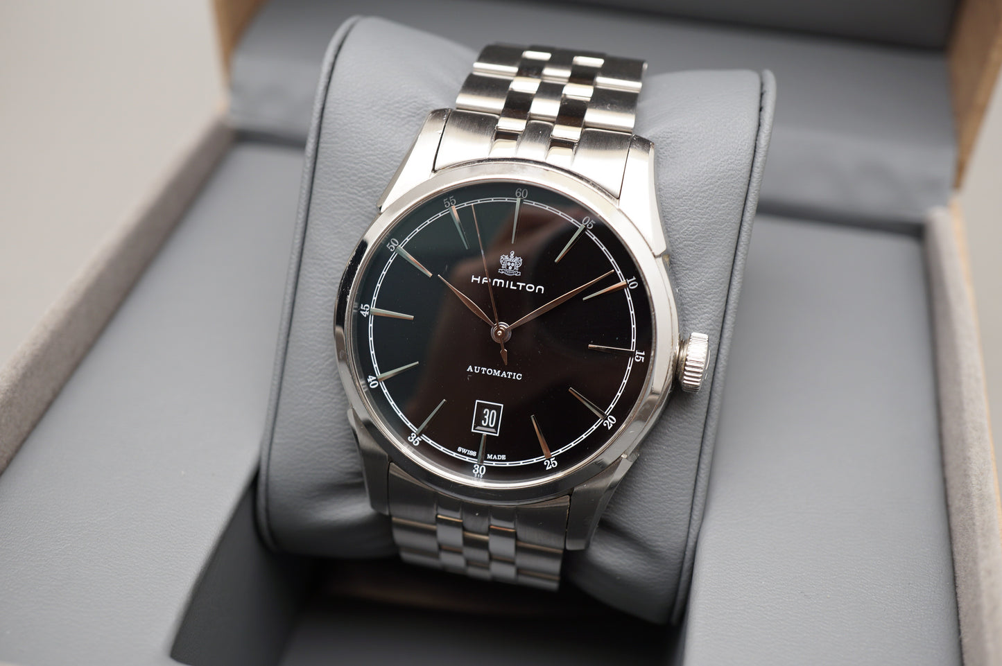 Hamilton American Classic H42415031 Spirit Of Liberty Automatic Watch Black Dial
