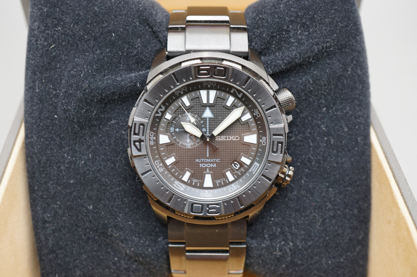 Seiko Superior SSA051 4R37 Black Compass Automatic Watch