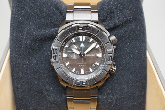 Seiko Superior SSA051 4R37 Black Compass Automatic Watch
