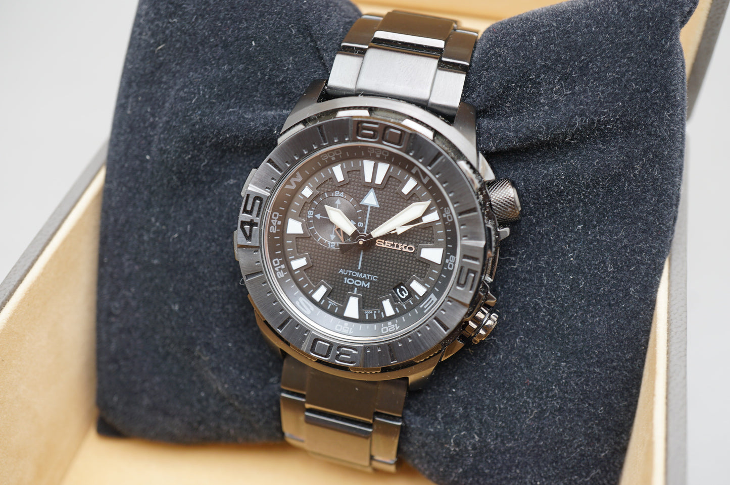 Seiko Superior SSA051 4R37 Black Compass Automatic Watch