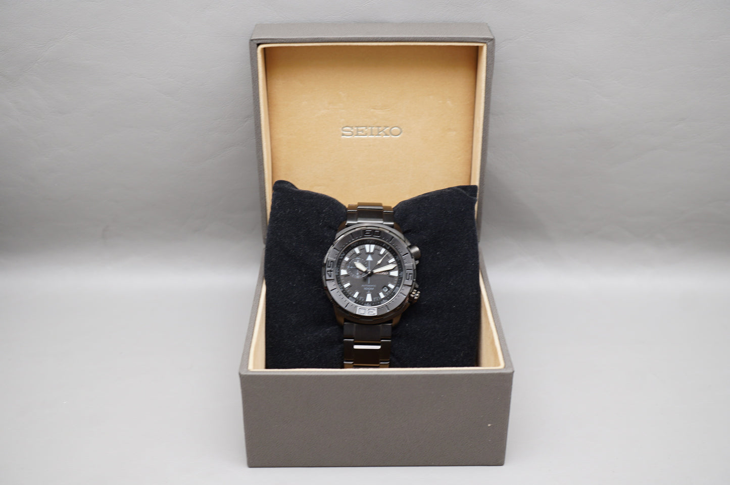 Seiko Superior SSA051 4R37 Black Compass Automatic Watch